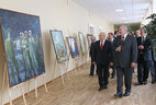 Александр Лукашенко во время посещения Белорусского государственного педагогического университета им.М.Танка